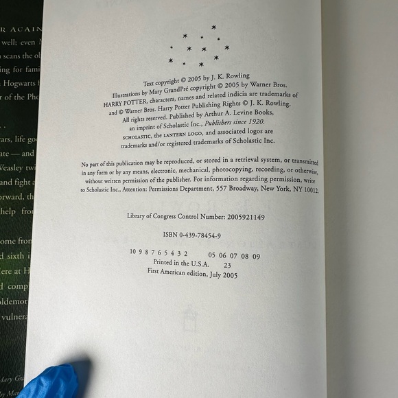 Rare 1st Edition Harry Potter & Half-Blood Prince w/Errors Free FedEx Overnight - Picture 6 of 9